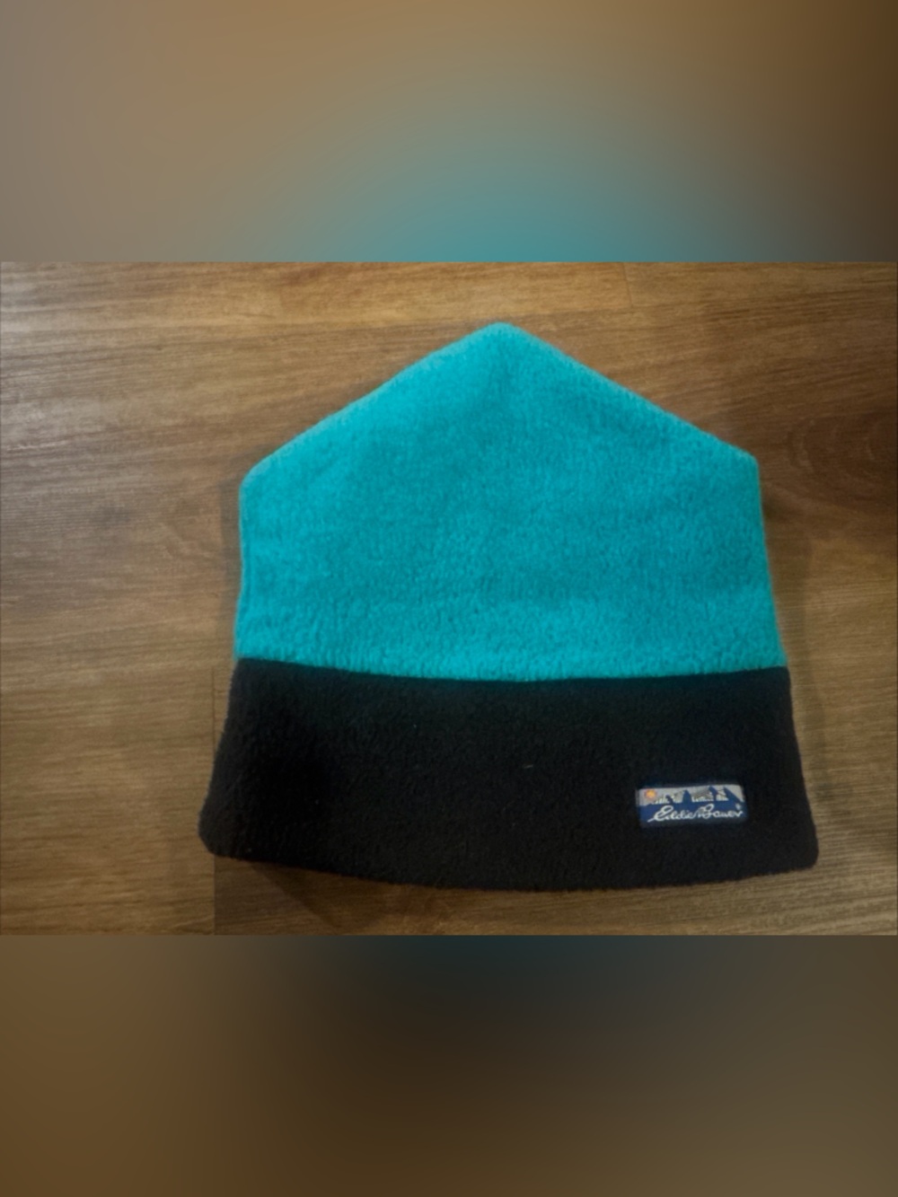 VTG Eddie Bauer Beanie Toque Adult One Size Teal Fleece Polyester Made USA Ski